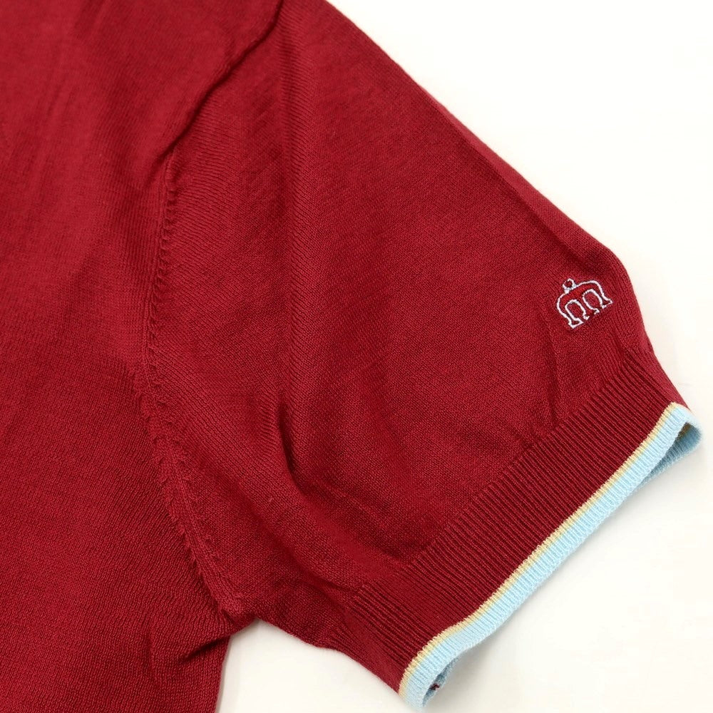 [Used] Merc London High Gauge Cotton Rayon Short Sleeve Polo Knit Burgundy [Size S] [RED] [S/S] [Condition Rank A] [Men&