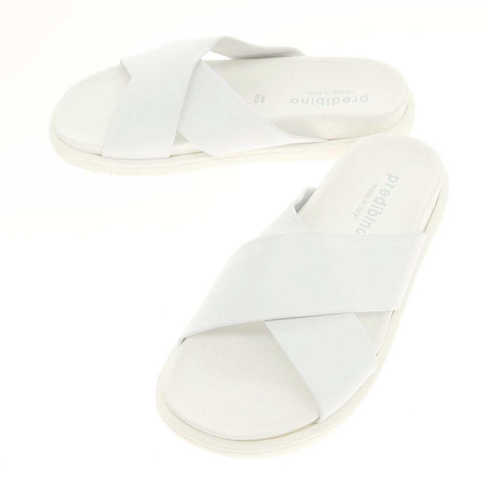 [Used] PREDEIBINO Leather Cross Strap Sandals White [Size 41] [WHT] [S/S] [Condition Rank A] [Men&