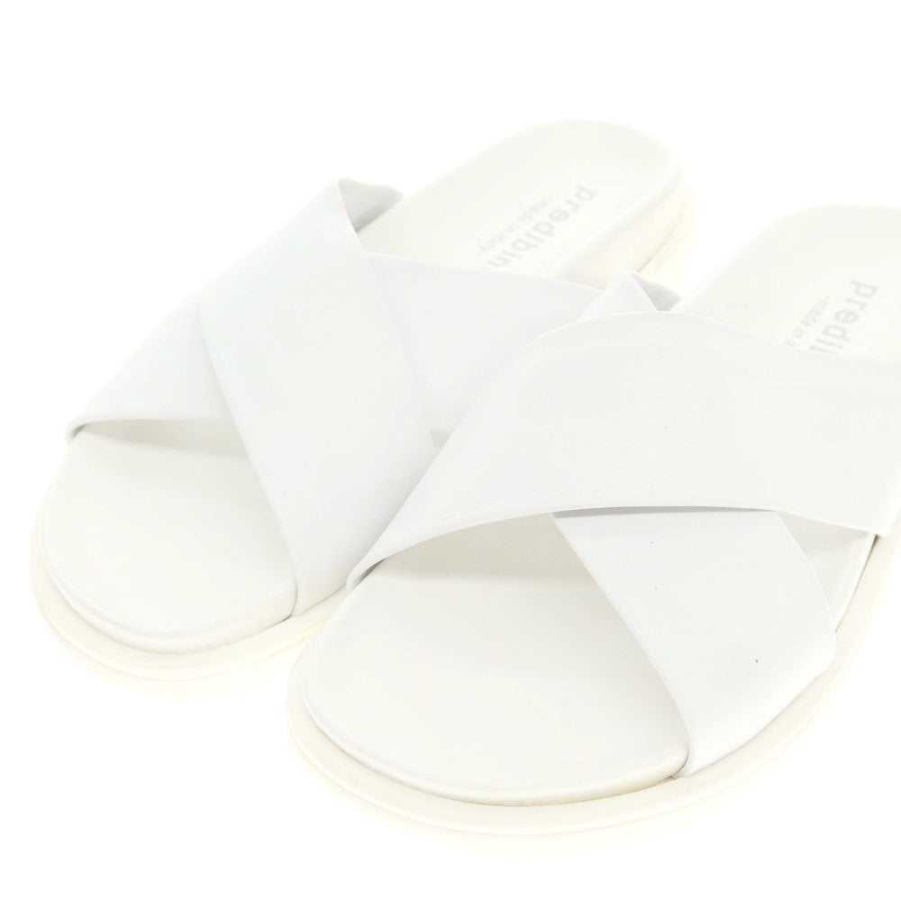 [Used] PREDEIBINO Leather Cross Strap Sandals White [Size 41] [WHT] [S/S] [Condition Rank A] [Men&