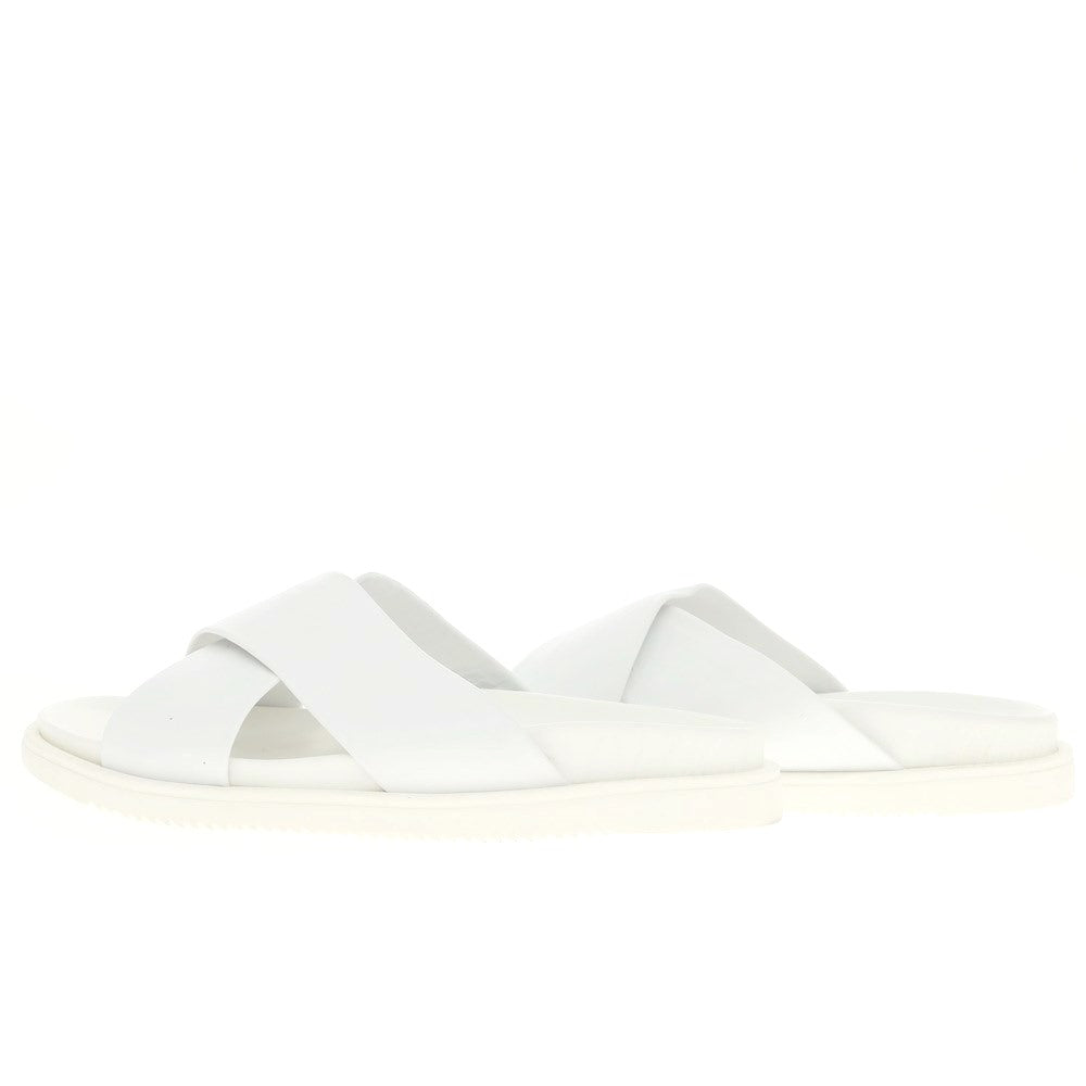 [Used] PREDEIBINO Leather Cross Strap Sandals White [Size 41] [WHT] [S/S] [Condition Rank A] [Men&