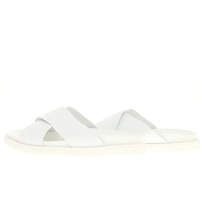 [Used] PREDEIBINO Leather Cross Strap Sandals White [Size 41] [WHT] [S/S] [Condition Rank A] [Men&