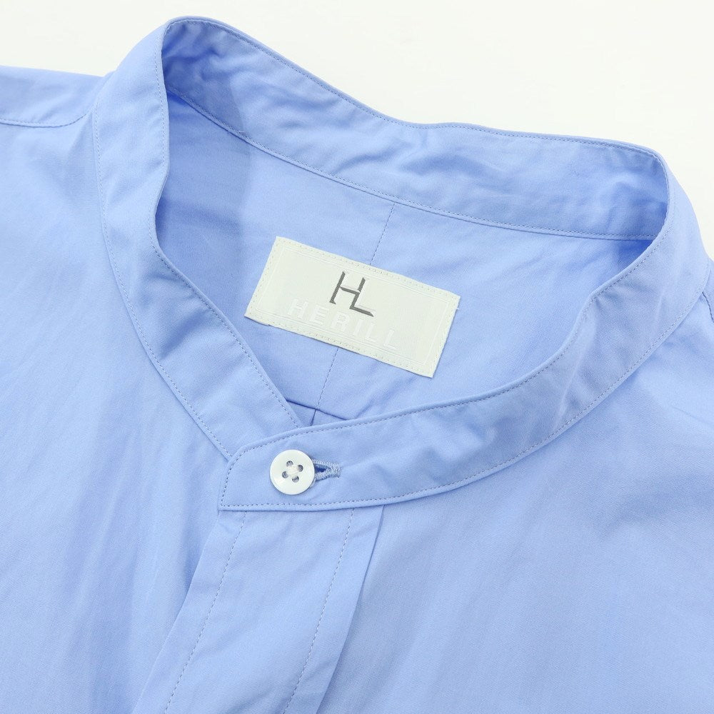 ヘリル HERILL コットン バンドカラーシャツ ライトブルー【サイズ2】【メンズ】