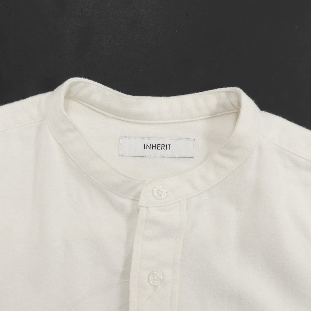 [Used] INHERIT Cotton Polyester Band Collar Shirt Off White [Size L] [WHT] [A/W] [Condition Rank B] ​​[Men&