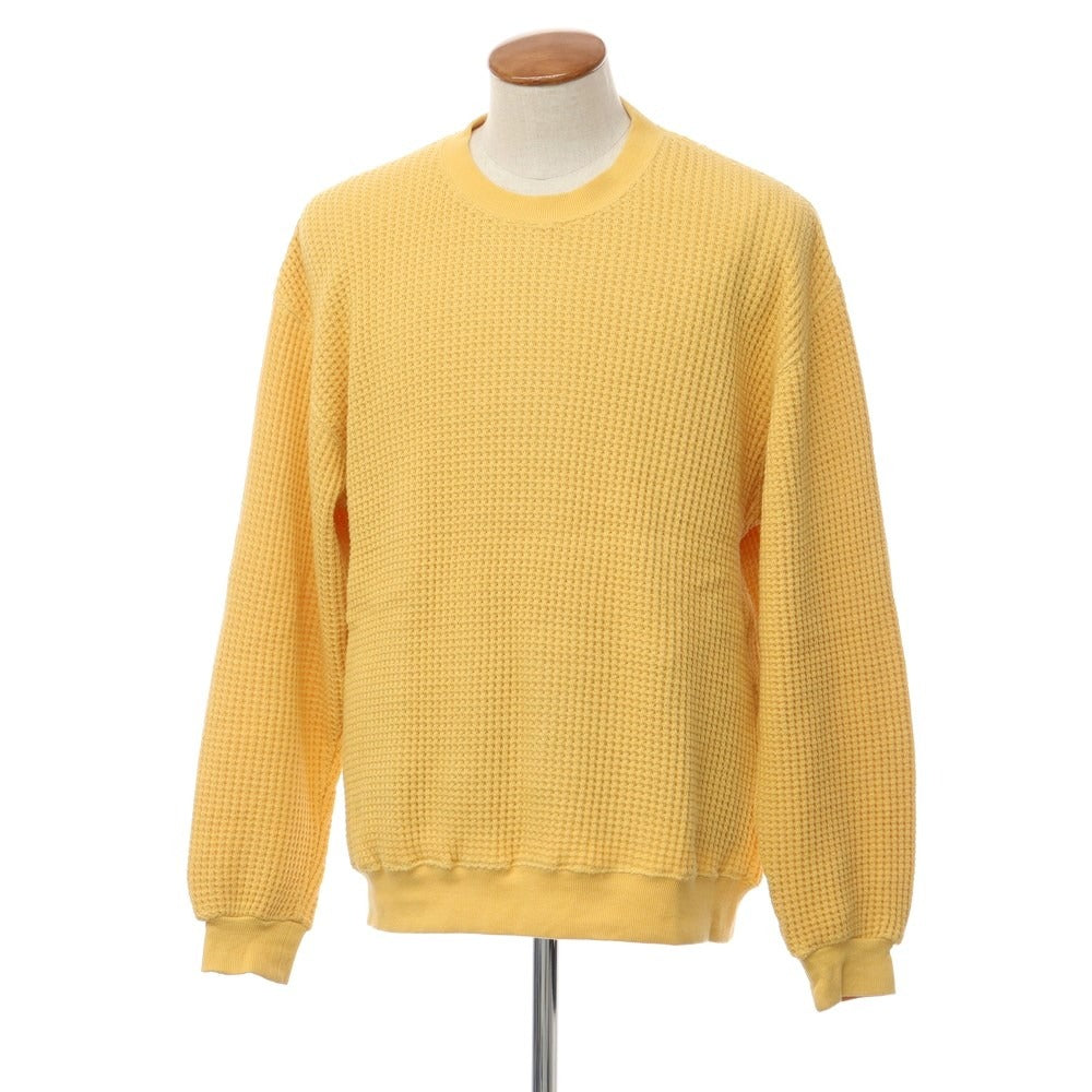 [Used] SALSA KNIT Mid-gauge cotton crew neck knit Yellow [Size FREE] [YEL] [S/S] [Condition B] [Men&