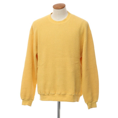 [Used] SALSA KNIT Mid-gauge cotton crew neck knit Yellow [Size FREE] [YEL] [S/S] [Condition B] [Men&