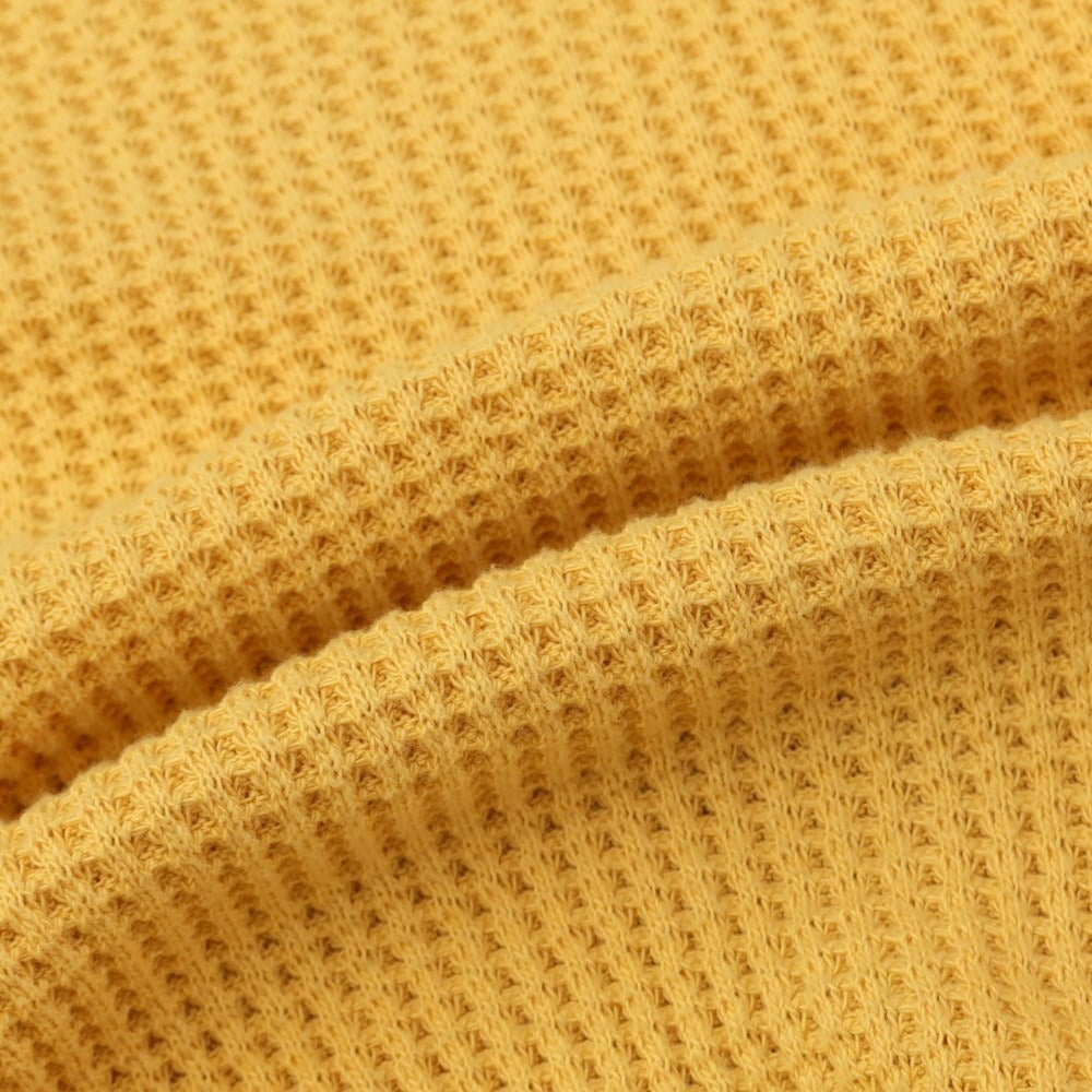 [Used] SALSA KNIT Mid-gauge cotton crew neck knit Yellow [Size FREE] [YEL] [S/S] [Condition B] [Men&