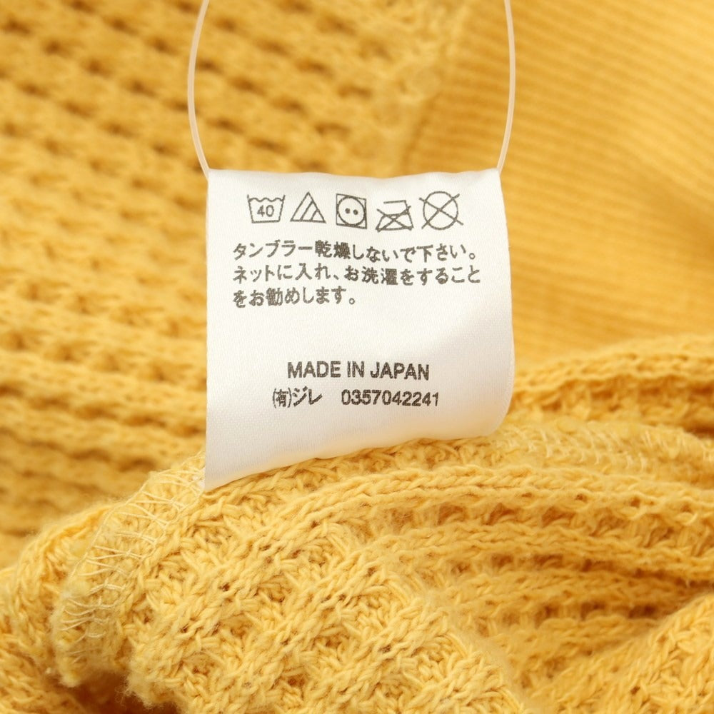 [Used] SALSA KNIT Mid-gauge cotton crew neck knit Yellow [Size FREE] [YEL] [S/S] [Condition B] [Men&