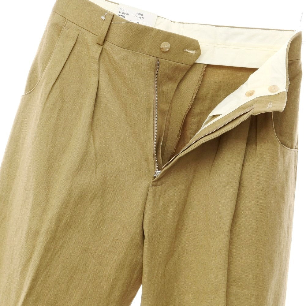 [Used] [Unused] NEAT Leshop Exclusive x CARUSO Cotton Linen Slacks Pants Beige [Size 42] [BEI] [S/S] [Condition Rank S] [Men&