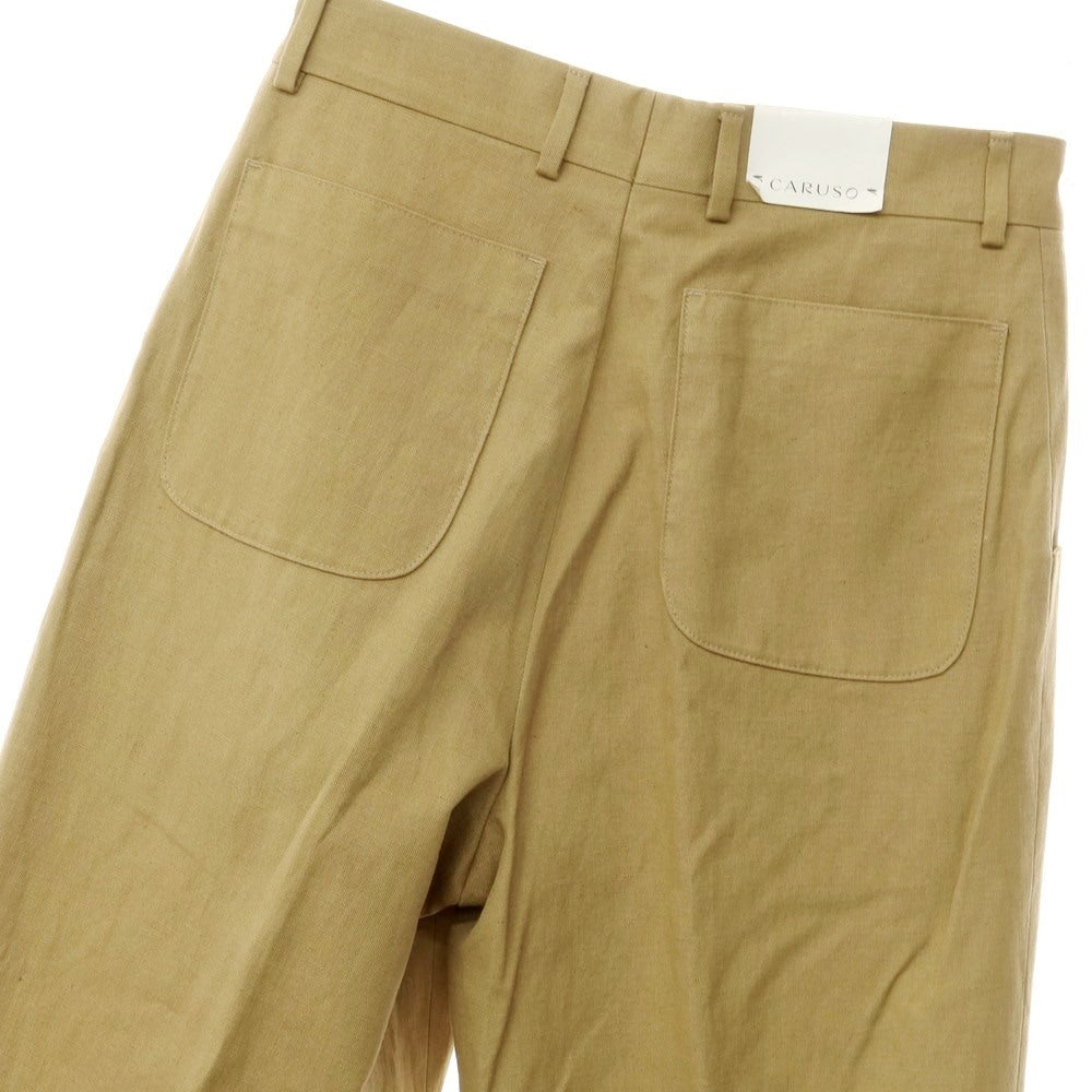 [Used] [Unused] NEAT Leshop Exclusive x CARUSO Cotton Linen Slacks Pants Beige [Size 42] [BEI] [S/S] [Condition Rank S] [Men&