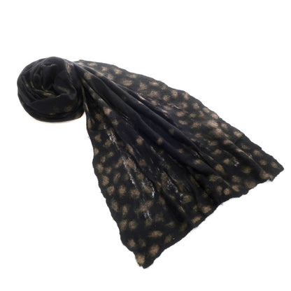 [Used] SILVANA MANETTI Cashmere Silk Camel Stole Black x Beige [Condition Rank B] ​​[Unisex]