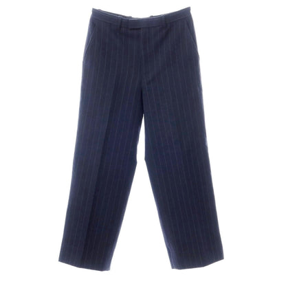 [Used] PRADA Wool Stripe Wide Slacks Pants Navy [Size 48] [NVY] [A/W] [Condition Rank B] ​​[Men&