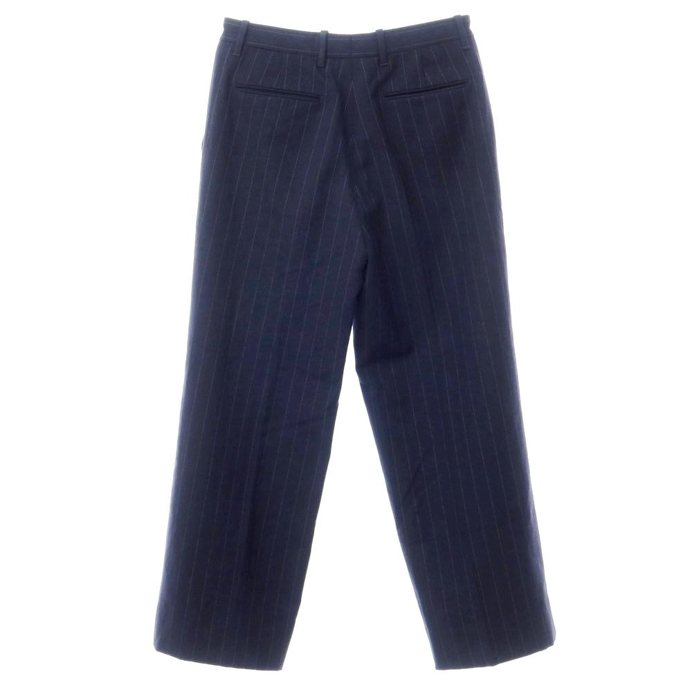 [Used] PRADA Wool Stripe Wide Slacks Pants Navy [Size 48] [NVY] [A/W] [Condition Rank B] ​​[Men&