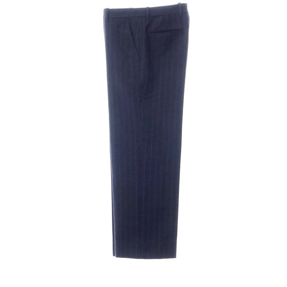 [Used] PRADA Wool Stripe Wide Slacks Pants Navy [Size 48] [NVY] [A/W] [Condition Rank B] ​​[Men&