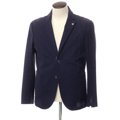 [Used] Giannetto Cotton Soccer 2B Casual Jacket Navy [Size 50] [NVY] [S/S] [Condition Rank D] [Men&
