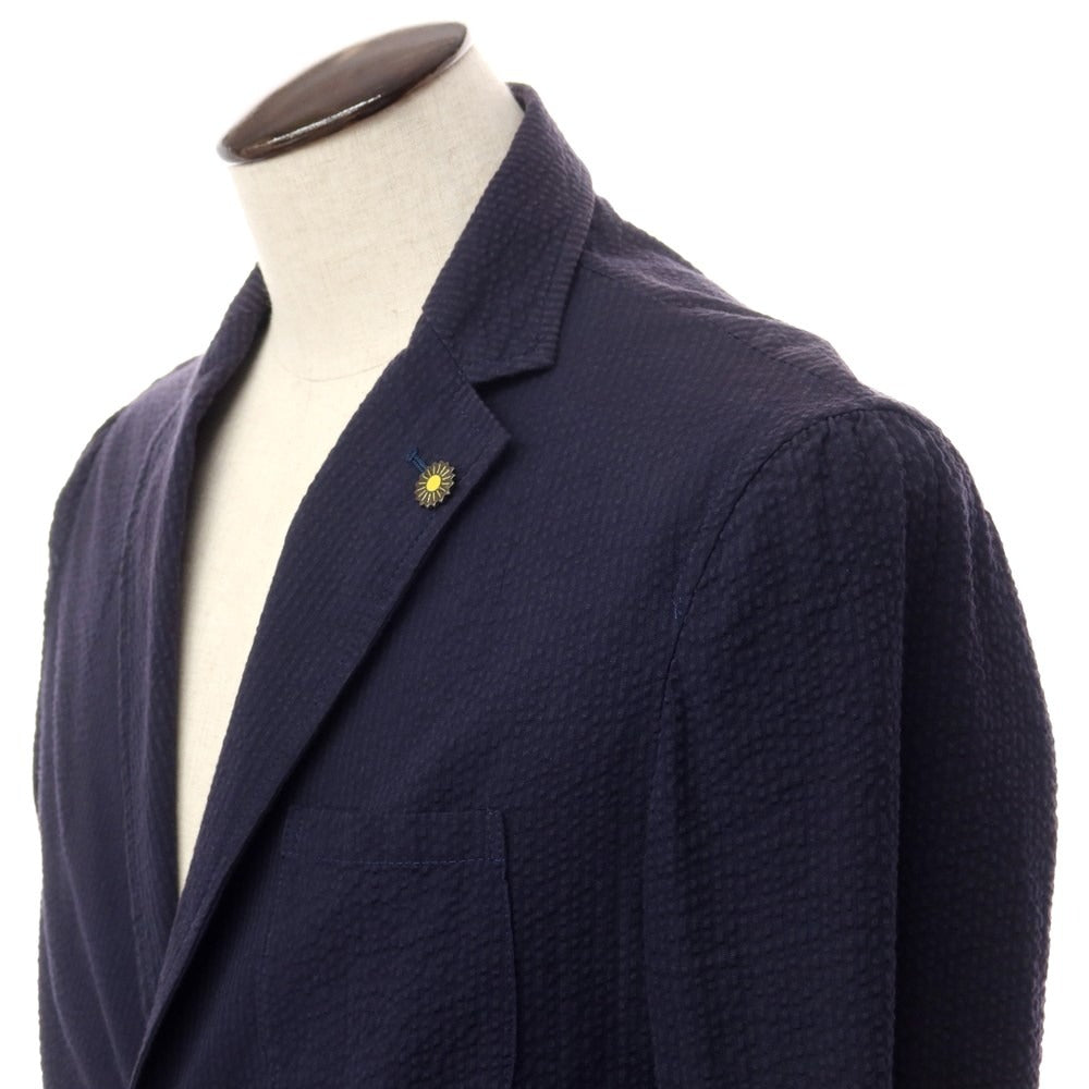 [Used] Giannetto Cotton Soccer 2B Casual Jacket Navy [Size 50] [NVY] [S/S] [Condition Rank D] [Men&