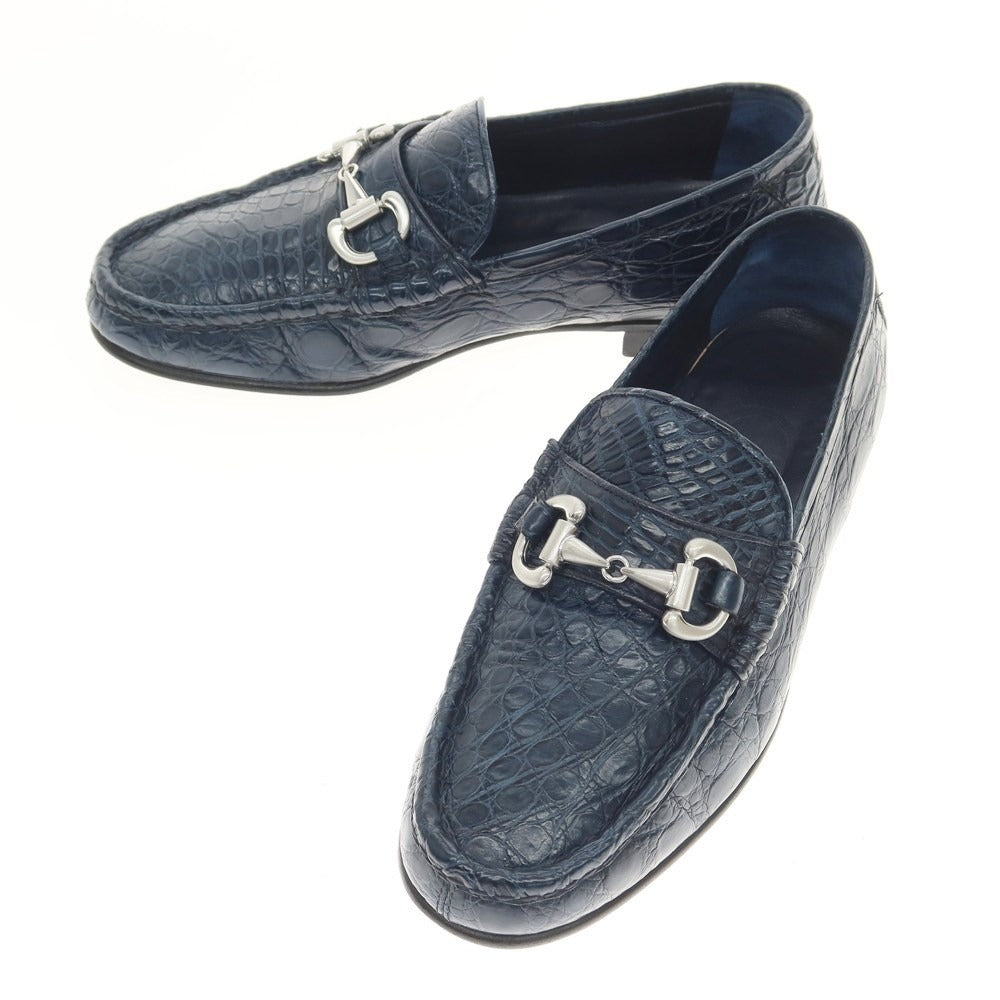 [Used] PMA Crocodile Leather Bit Loafers Navy [Size 6] [NVY] [S/S/A/W] [Condition Rank B] ​​[Men&