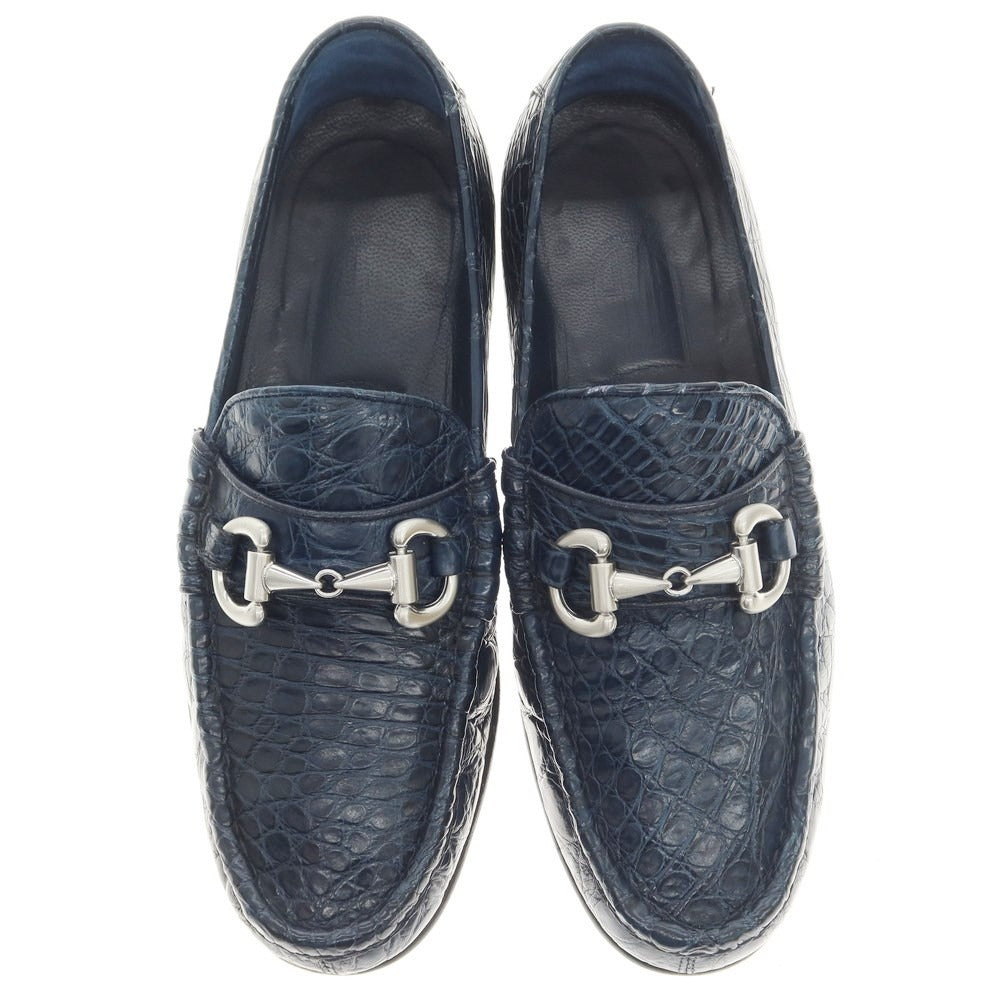 [Used] PMA Crocodile Leather Bit Loafers Navy [Size 6] [NVY] [S/S/A/W] [Condition Rank B] ​​[Men&