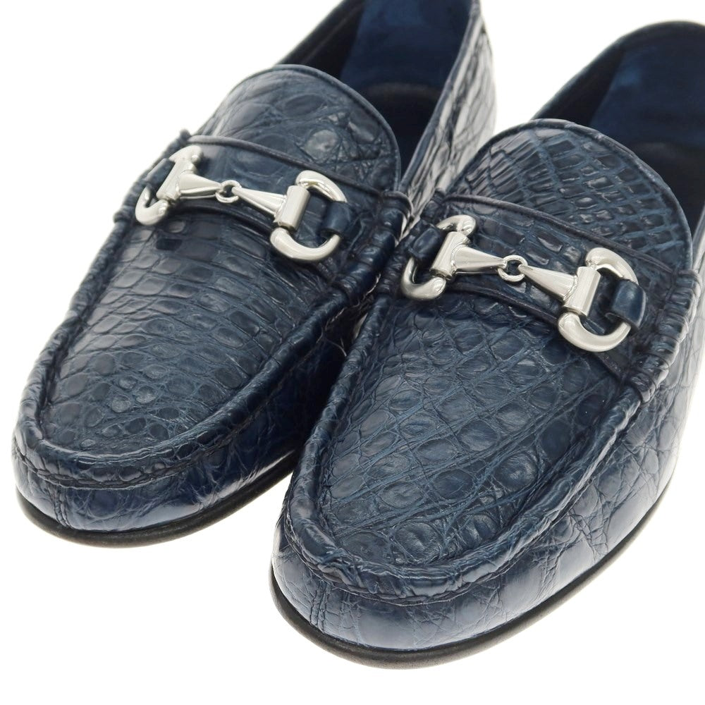 [Used] PMA Crocodile Leather Bit Loafers Navy [Size 6] [NVY] [S/S/A/W] [Condition Rank B] ​​[Men&