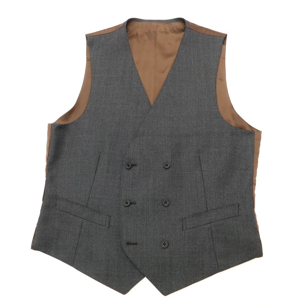 [Used] Azabu tailor wool houndstooth pattern three-piece three-button suit, dark grey [size 50/52/88] [GRY] [A/W] [Condition rank B] ​​[Men&