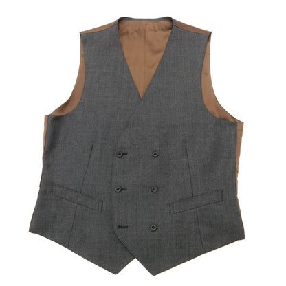 [Used] Azabu tailor wool houndstooth pattern three-piece three-button suit, dark grey [size 50/52/88] [GRY] [A/W] [Condition rank B] ​​[Men&