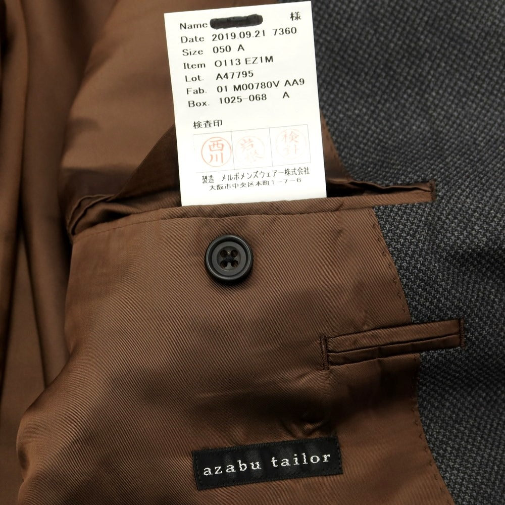 [Used] Azabu tailor wool houndstooth pattern three-piece three-button suit, dark grey [size 50/52/88] [GRY] [A/W] [Condition rank B] ​​[Men&
