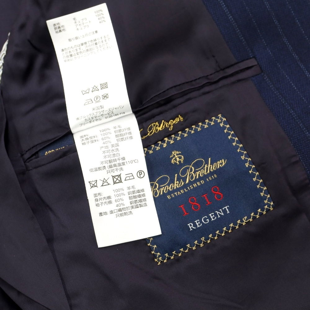 [Used] Brooks Brothers Wool Three-Piece Two-Button Suit Navy Blue [Size 40R/W34] [NVY] [A/W] [Condition Rank B] ​​[Men&