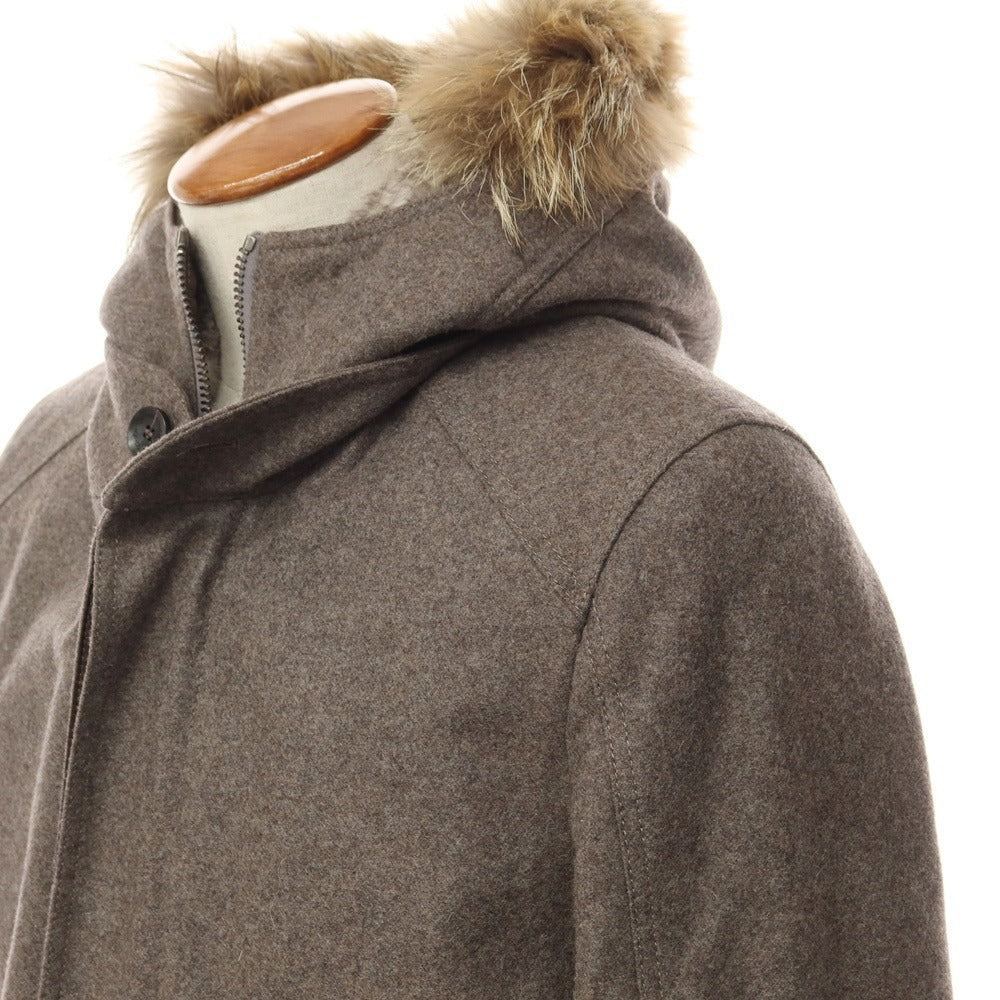 【中古】ヤコブコーエン JACOB COHEN ウールナイロン フーデッドコート モッズコート アッシュブラウン系【サイズ46】【BRW】【A/W】【状態ランクB】【メンズ】【768973】