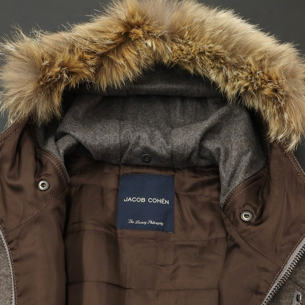 [Used] JACOB COHEN Wool nylon hooded coat, mod coat, ash brown [Size 46] [BRW] [A/W] [Condition Rank B] ​​[Men&