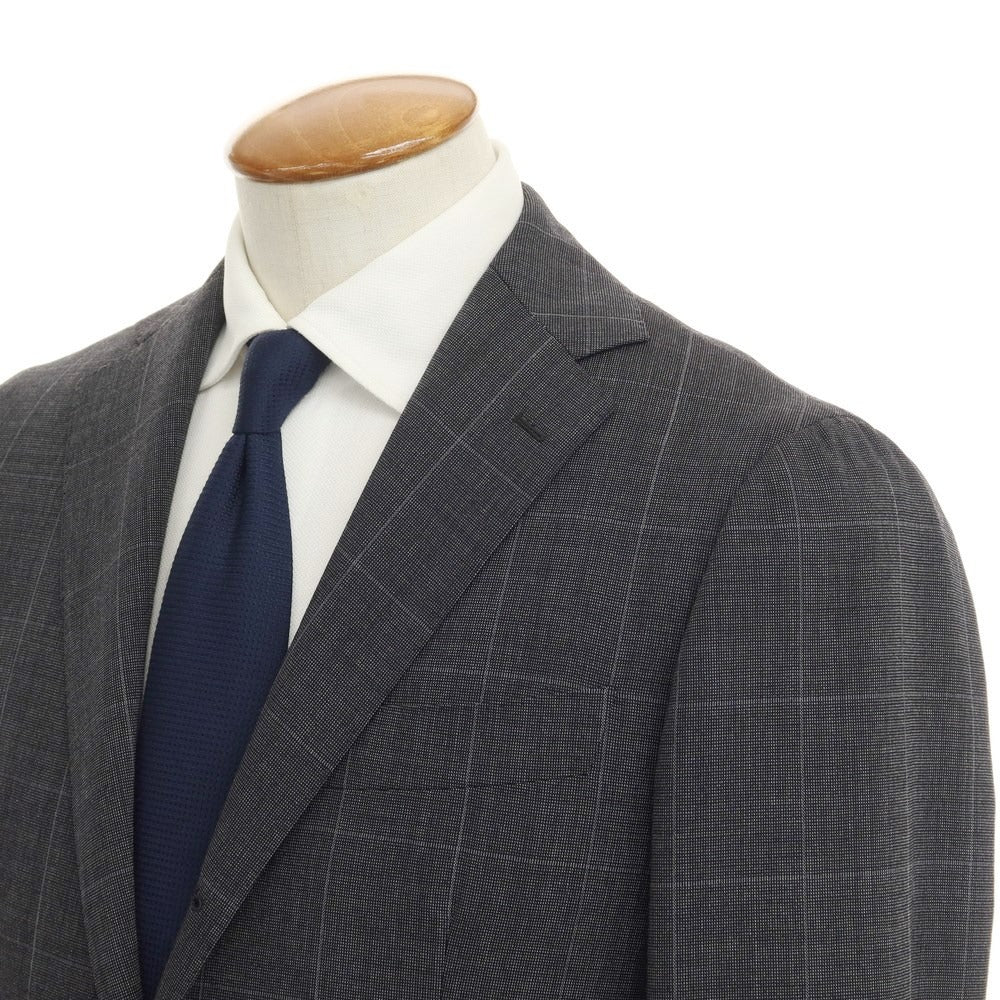 [Used] Sartoria Ring Wool Check 3B Set-up Suit Gray x Black [Size 46] [GRY] [S/S] [Condition Rank C] [Men&