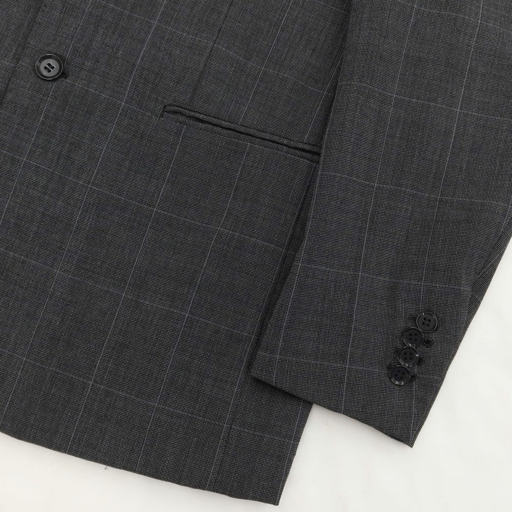 [Used] Sartoria Ring Wool Check 3B Set-up Suit Gray x Black [Size 46] [GRY] [S/S] [Condition Rank C] [Men&