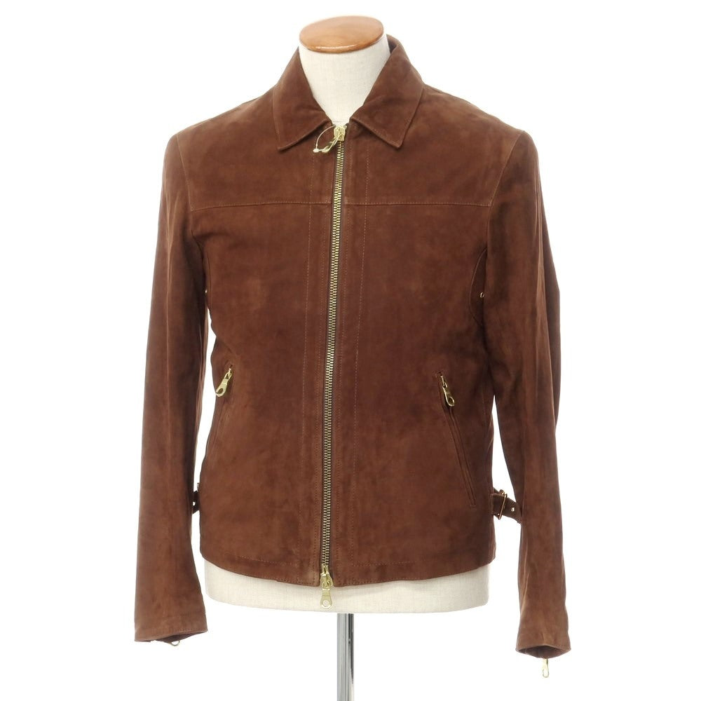 【中古】チンクアンタ Cinquanta ゴートレザー ジップアップブルゾン ブラウン【サイズ48】【BRW】【A/W】【状態ランクA】【メンズ】【768890】
