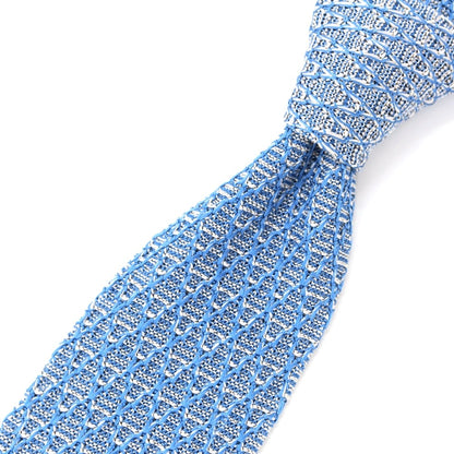 [Used] TITO ALLEGRETTO 3-fold silk pointed knit tie, blue [BLU] [S/S/A/W] [Condition: B] [Men&