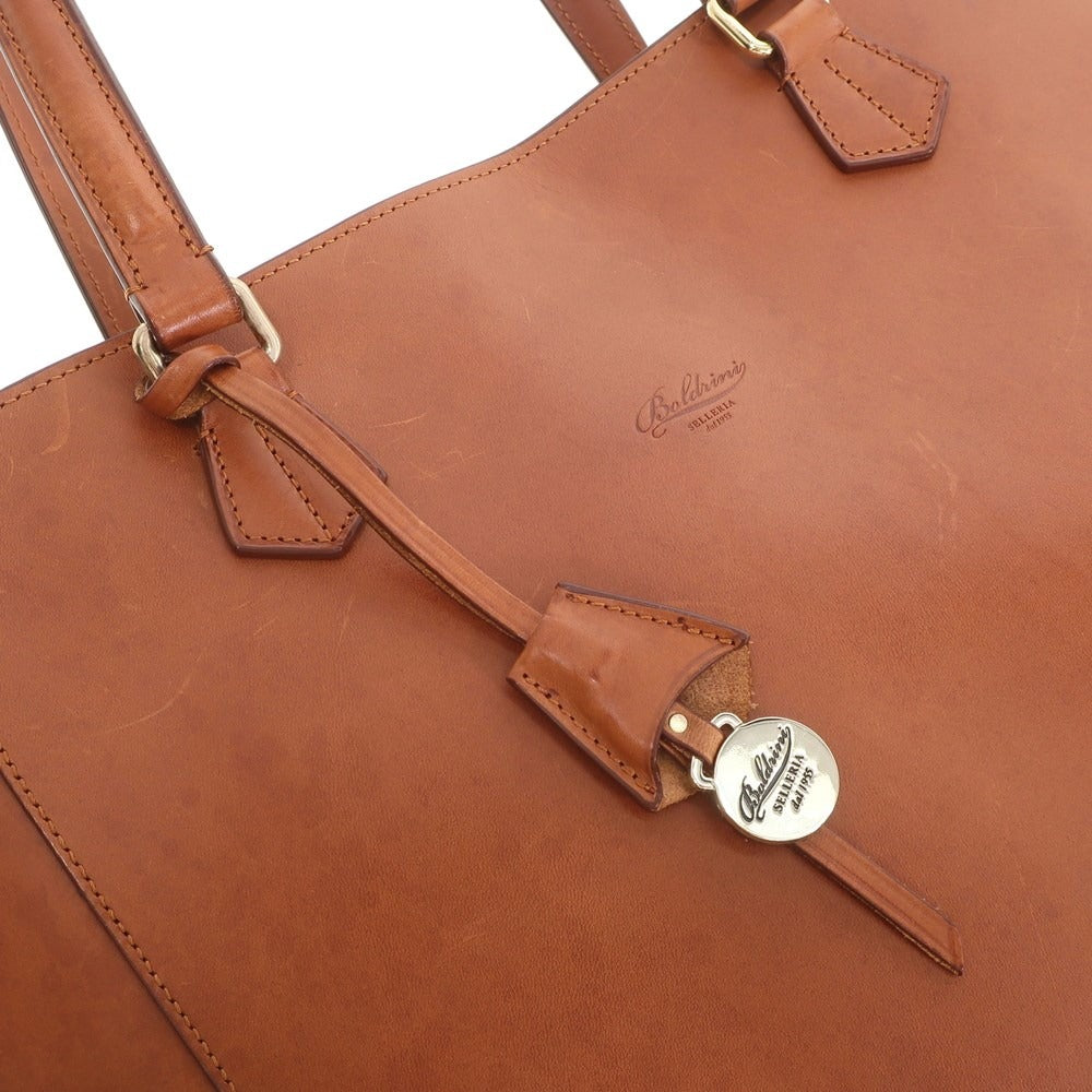 [Used] BOLDRINI SELLERIA Leather Tote Bag Light Brown [W34xH36.5xD10] [BRW] [S/S/A/W] [Condition Rank C] [Men&
