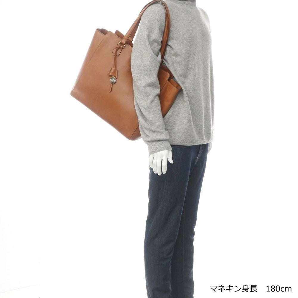 [Used] BOLDRINI SELLERIA Leather Tote Bag Light Brown [W34xH36.5xD10] [BRW] [S/S/A/W] [Condition Rank C] [Men&
