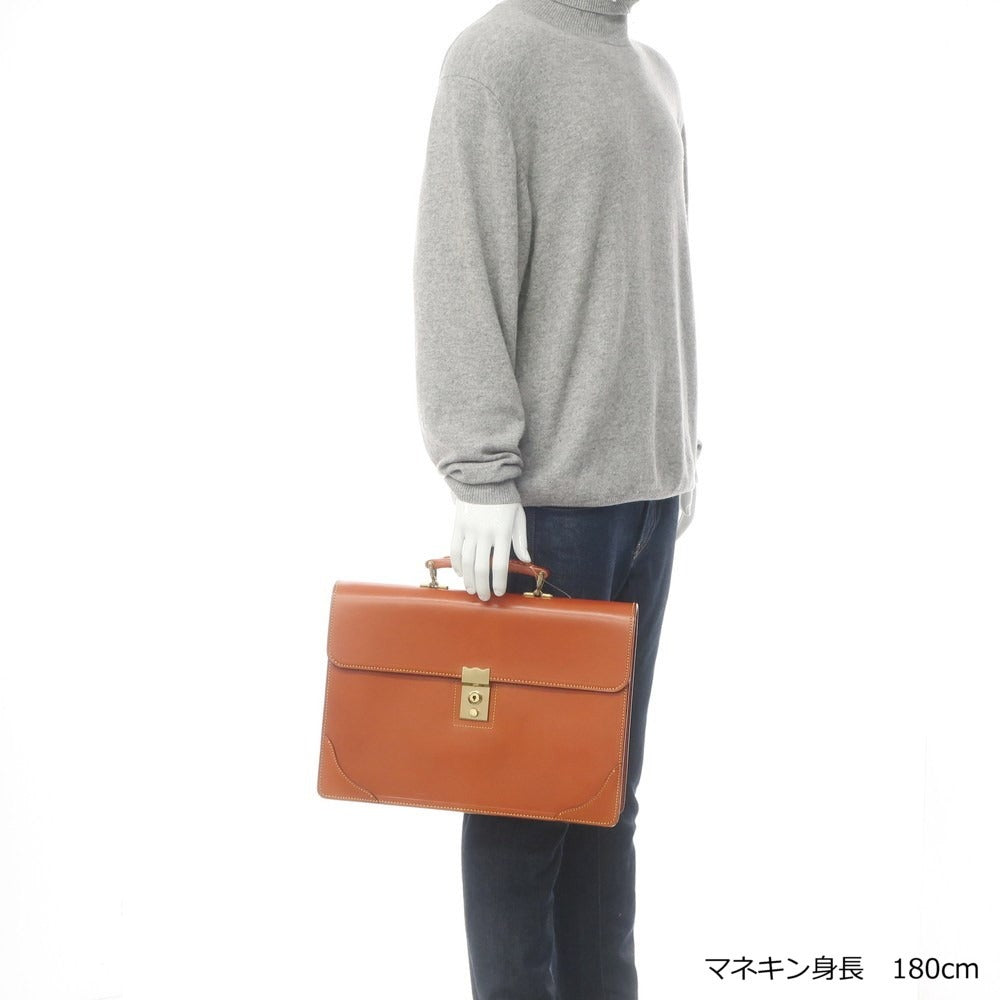 [Used] Five Woods Leather Briefcase Orange Brown [W39xH28xD7.5] [BRW] [S/S/A/W] [Condition Rank B] ​​[Men&