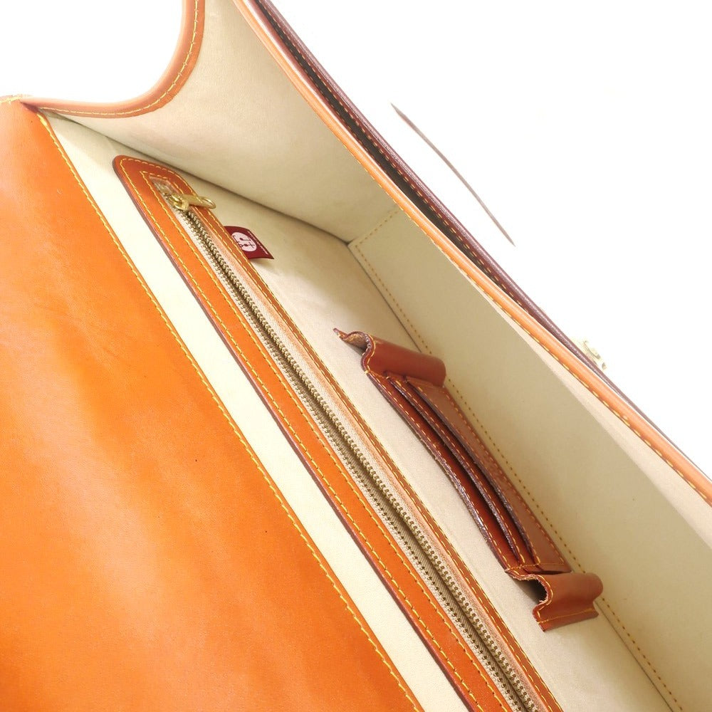 [Used] Five Woods Leather Briefcase Orange Brown [W39xH28xD7.5] [BRW] [S/S/A/W] [Condition Rank B] ​​[Men&