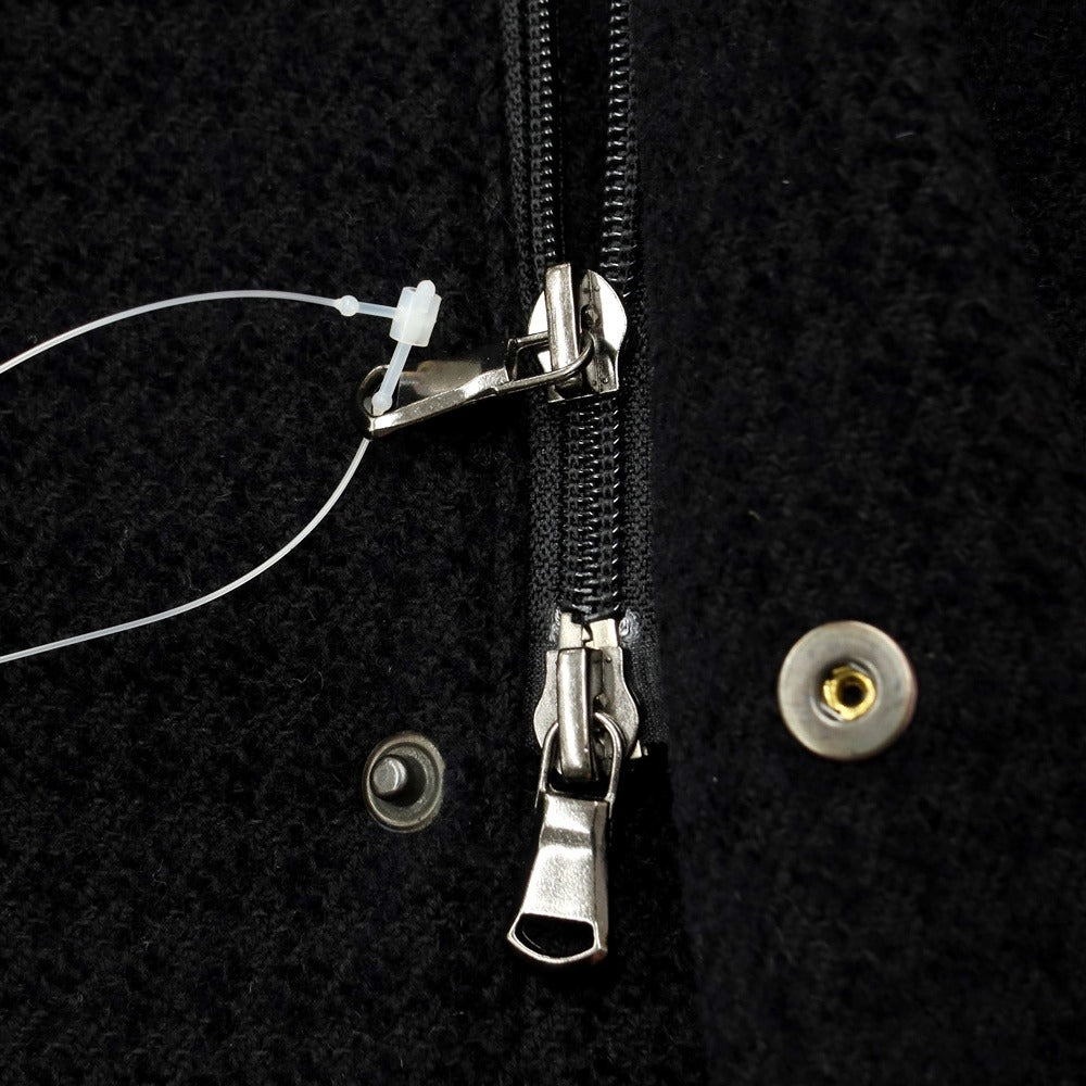 [Used] TAGLIATORE wool cotton houndstooth hooded coat in black [Size 46] [BLK] [A/W] [Condition Rank A] [Men&
