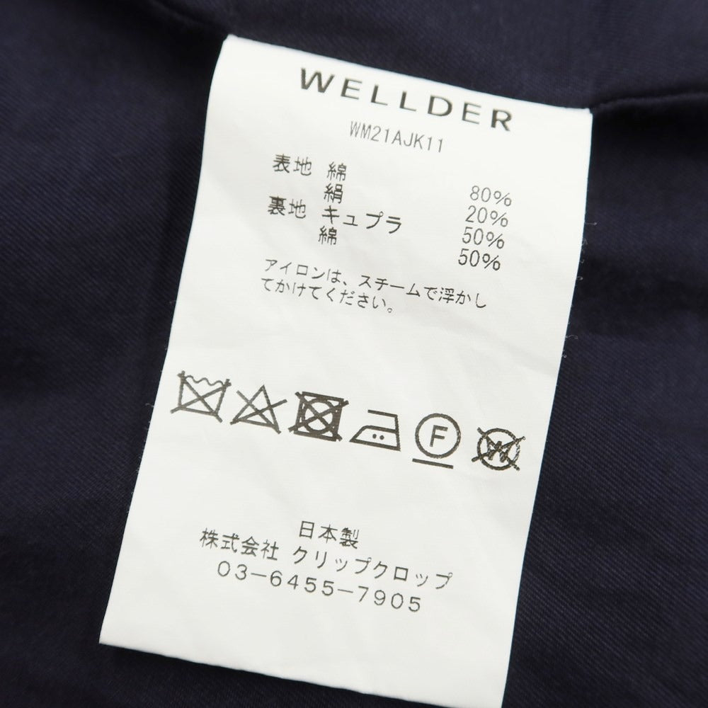 [Used] WELDER Cotton Silk 2B Casual Jacket Navy [Size 4] [NVY] [A/W] [Condition Rank B] ​​[Men&