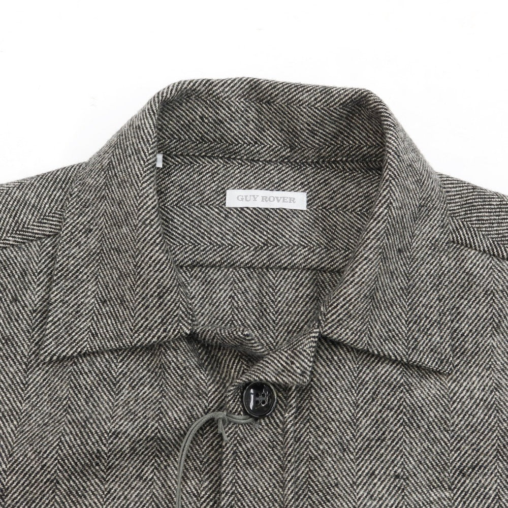 [Used] GUY ROVER Herringbone Woven Shirt Blouson Black x White [Size M] [GRY] [A/W] [Condition Rank A] [Men&