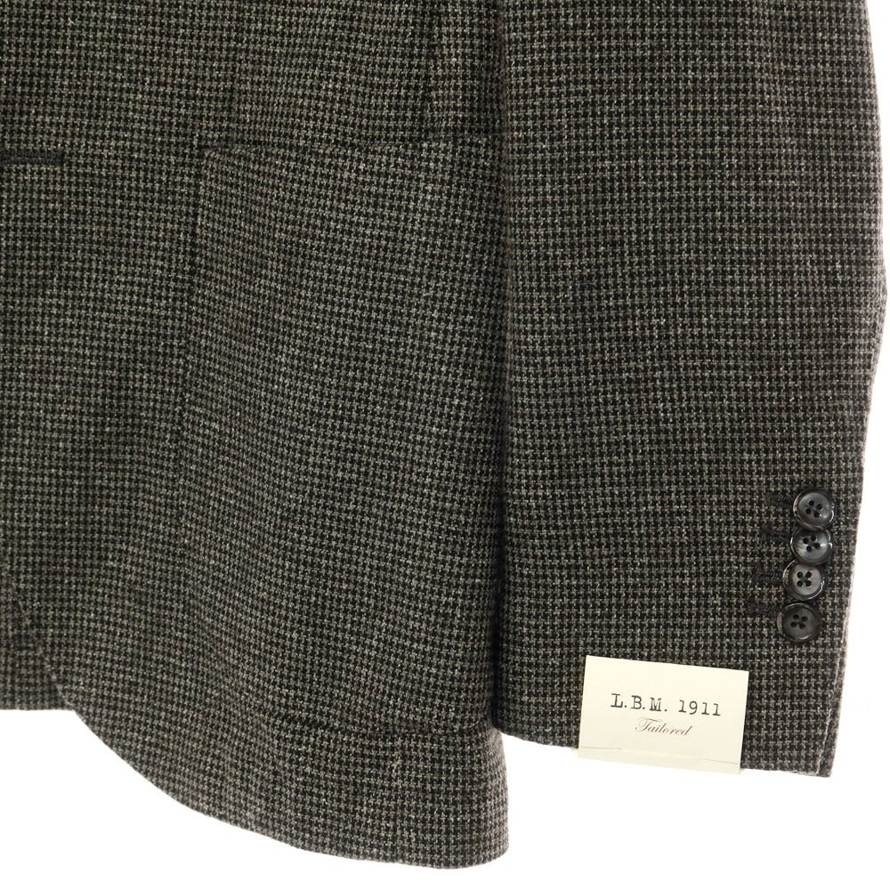 [New] LBM1911 Wool Polyester Houndstooth 2B Casual Jacket Grass Green x Black [Size 48] [GRN] [A/W] [Condition Rank N] [Men&