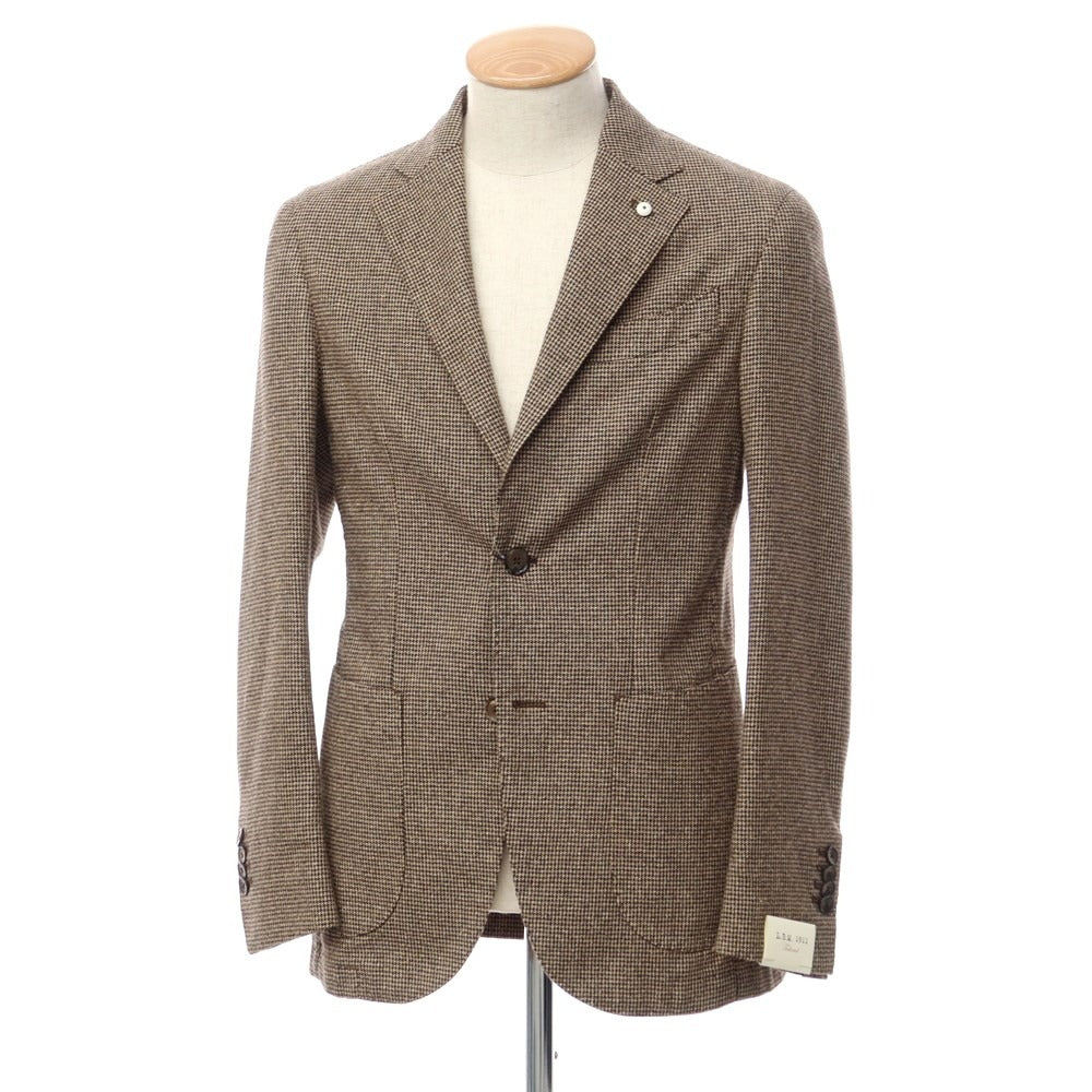 [New] LBM1911 Wool Polyester Houndstooth 2B Casual Jacket Beige x Black [Size 44] [BEI] [A/W] [Condition Rank N] [Men&