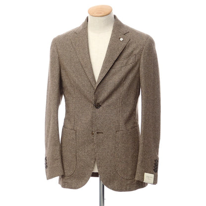 [New] LBM1911 Wool Polyester Houndstooth 2B Casual Jacket Beige x Black [Size 44] [BEI] [A/W] [Condition Rank N] [Men&
