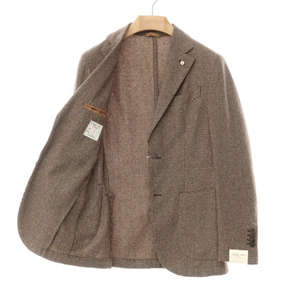 [New] LBM1911 Wool Polyester Houndstooth 2B Casual Jacket Beige x Black [Size 44] [BEI] [A/W] [Condition Rank N] [Men&
