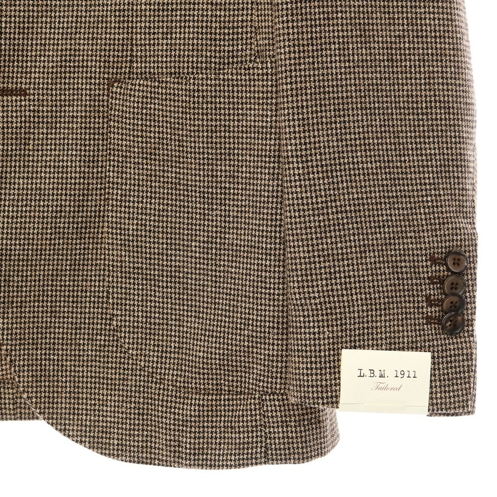 [New] LBM1911 Wool Polyester Houndstooth 2B Casual Jacket Beige x Black [Size 44] [BEI] [A/W] [Condition Rank N] [Men&