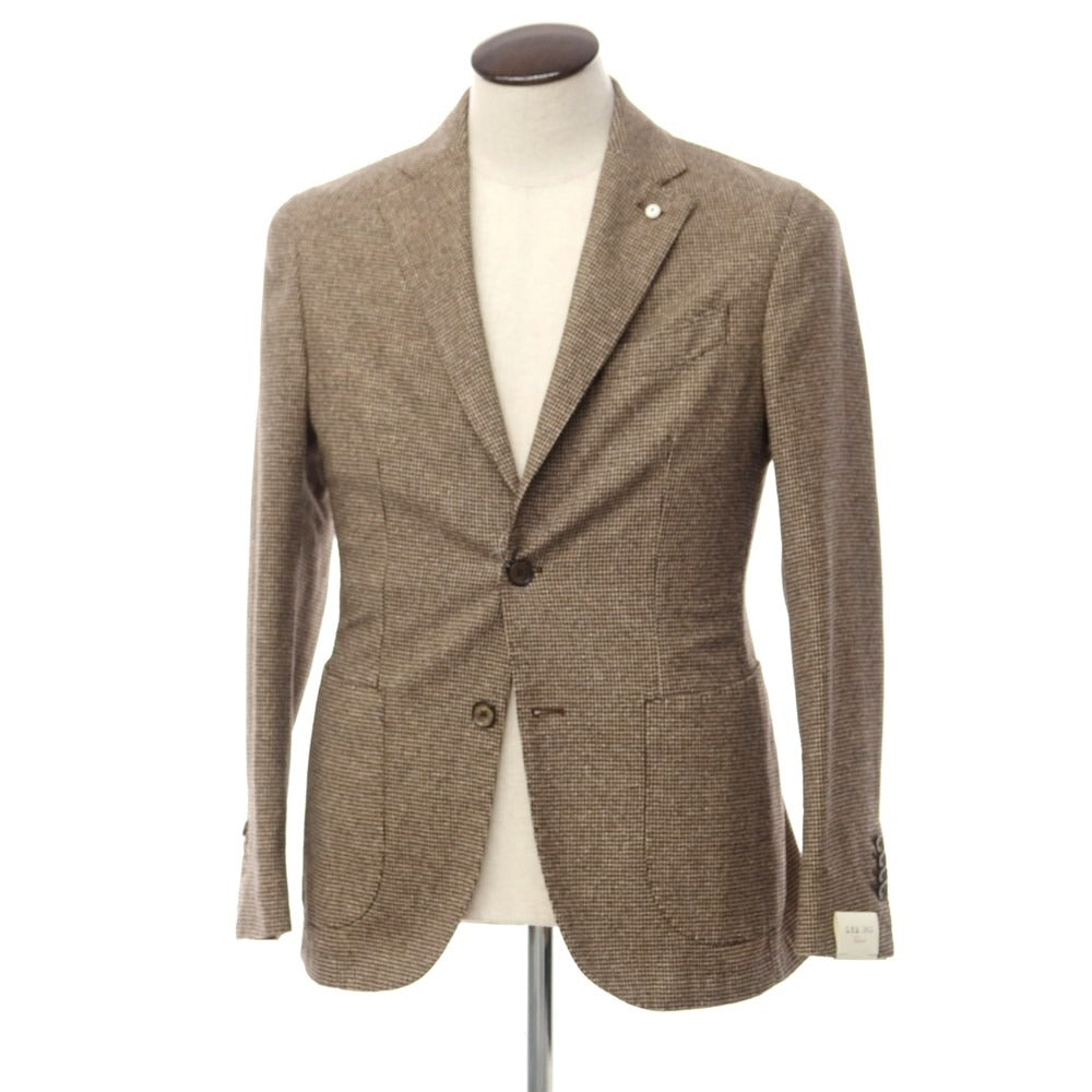 [New] LBM1911 Wool Polyester Houndstooth 2B Casual Jacket Beige x Black [Size 48] [BEI] [A/W] [Condition Rank N] [Men&