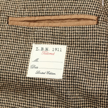 [New] LBM1911 Wool Polyester Houndstooth 2B Casual Jacket Beige x Black [Size 48] [BEI] [A/W] [Condition Rank N] [Men&