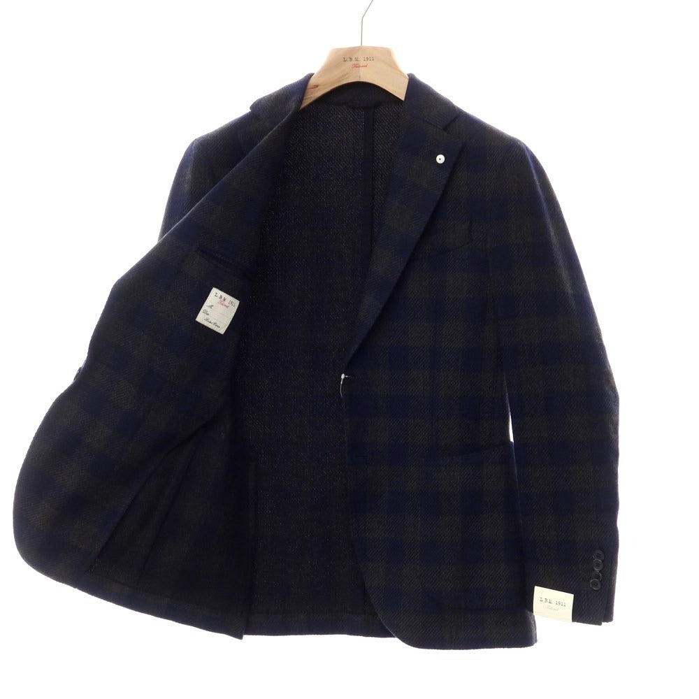 [New] LBM1911 Wool Cotton Check 2B Casual Jacket Navy x Gray [Size 48] [NVY] [A/W] [Condition Rank N] [Men&