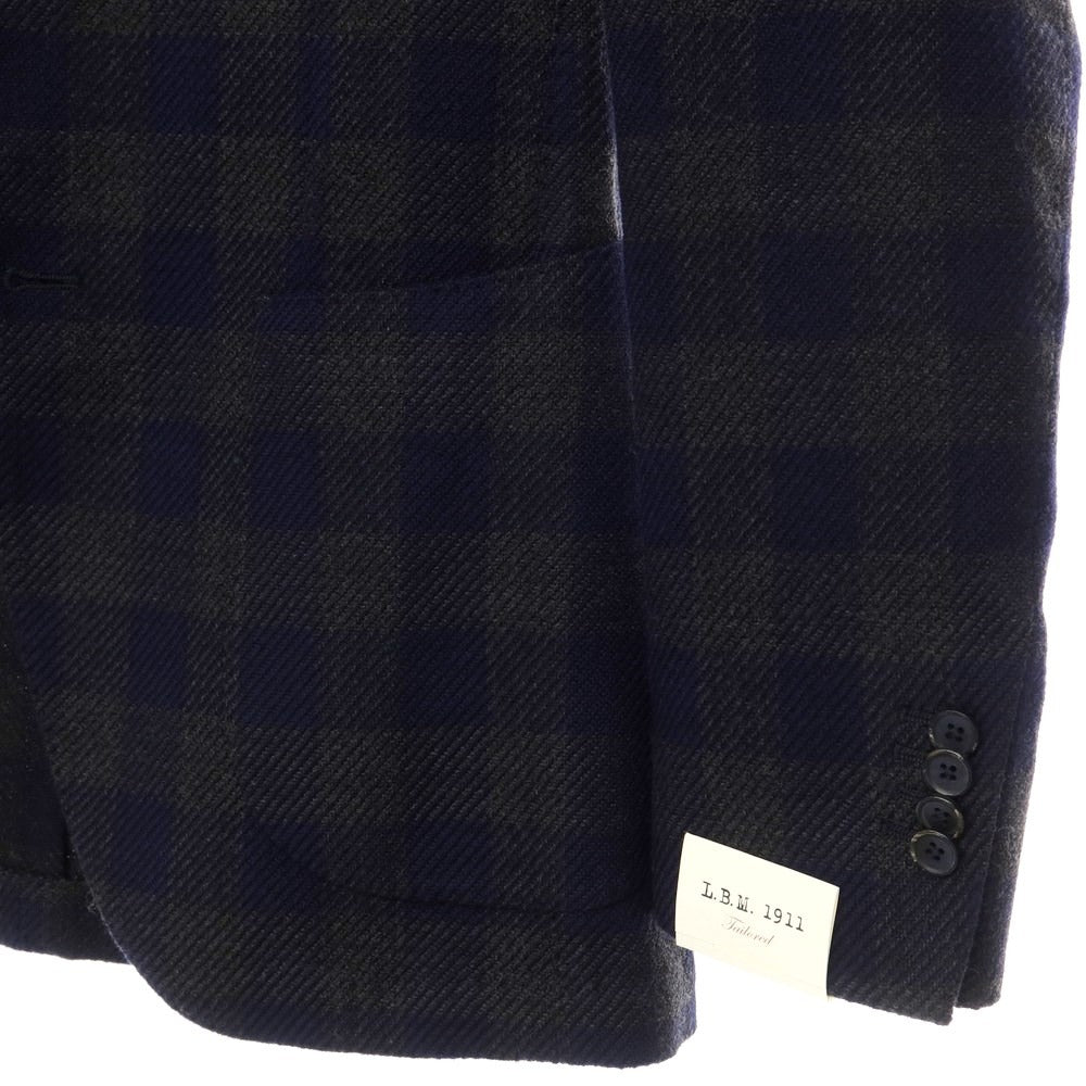 [New] LBM1911 Wool Cotton Check 2B Casual Jacket Navy x Gray [Size 48] [NVY] [A/W] [Condition Rank N] [Men&