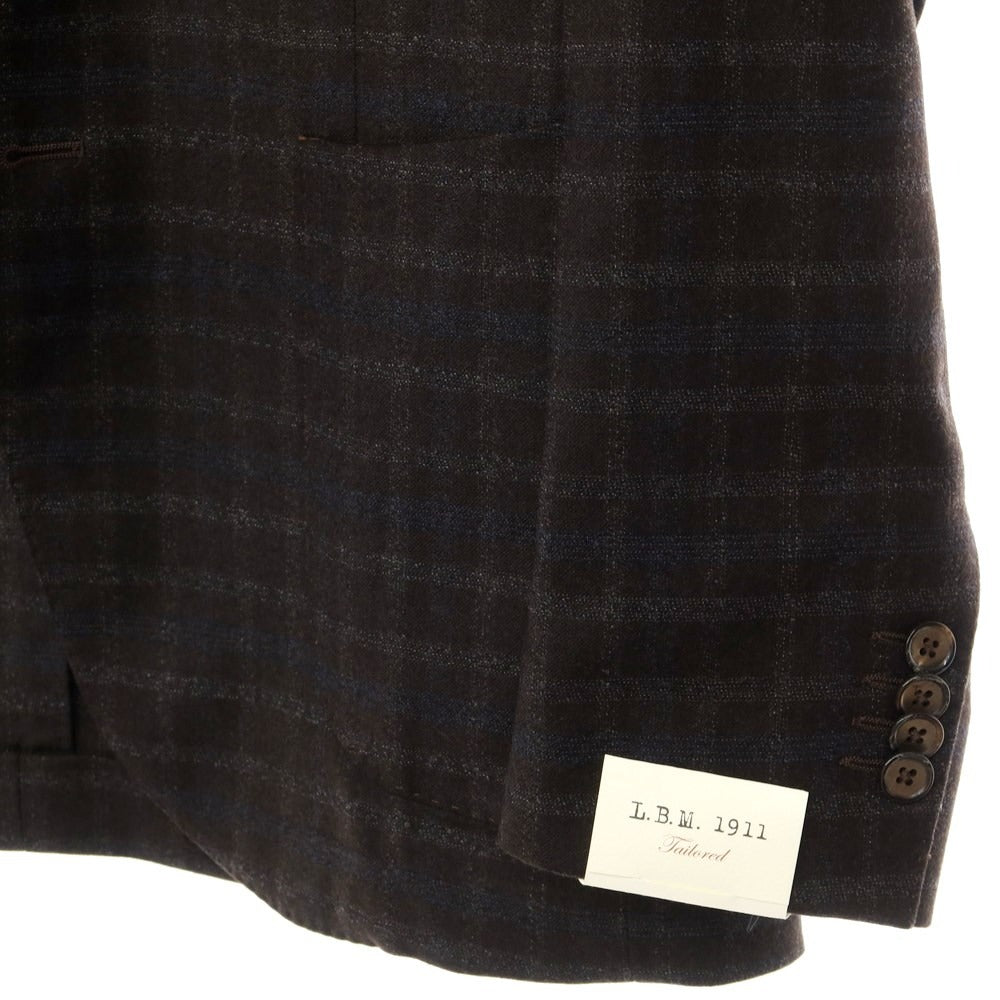 [New] LBM1911 Wool Check 2B Casual Jacket Brown [Size 48] [BRW] [A/W] [Condition Rank N] [Men&