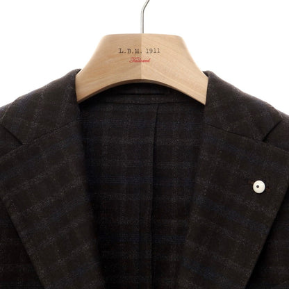 [New] LBM1911 Wool Check 2B Casual Jacket Brown [Size 48] [BRW] [A/W] [Condition Rank N] [Men&